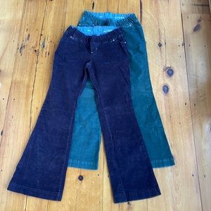 Two pair GAP maternity corduroy pants (Green/Brown) size 6 (28)